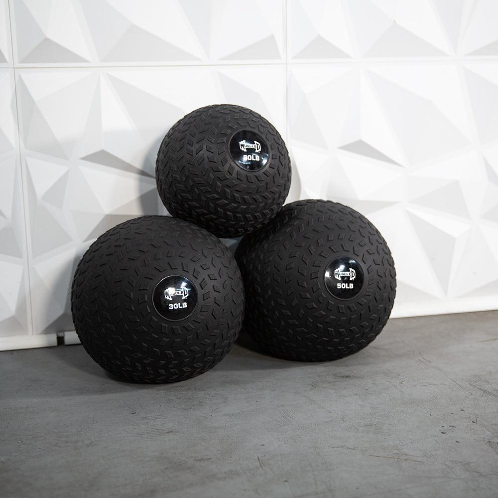 Muscle D Fitness - Slam Ball - Tire Track Design - Thick Outer Shell