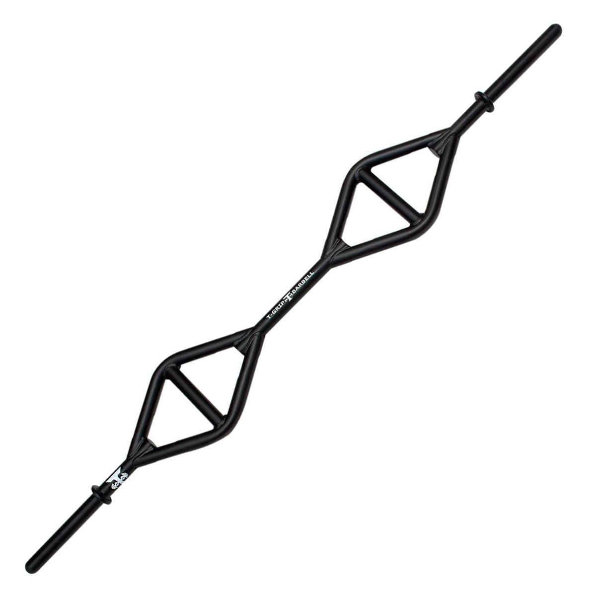 Muscle D Fitness - TGrip Club Strength Bar (Black) - Multi Grip - Functional Training - Football - Swiss - Neutral