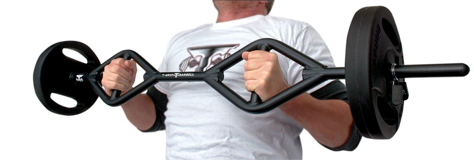 Muscle D Fitness - TGrip Club Strength Bar (Black) - Multi Grip - Functional Training - Football - Swiss - Neutral