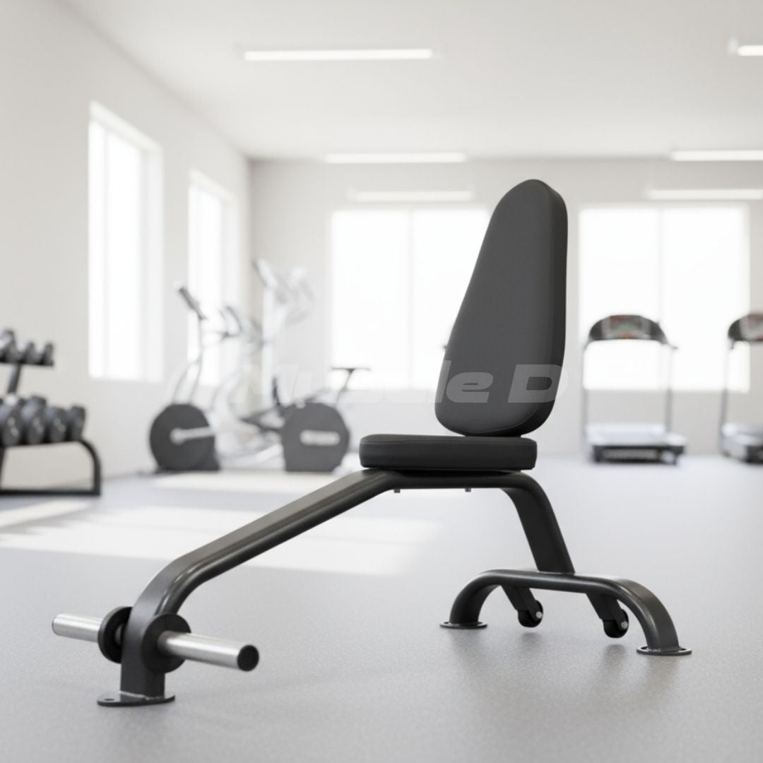 Muscle D Fitness - Utility Bench - Upright Seated Utility Bench with Foot Holds