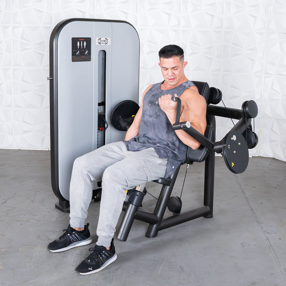 Muscle D Fitness – Vogue Iso-Lateral Biceps Curl - Commercial Arm Machine
