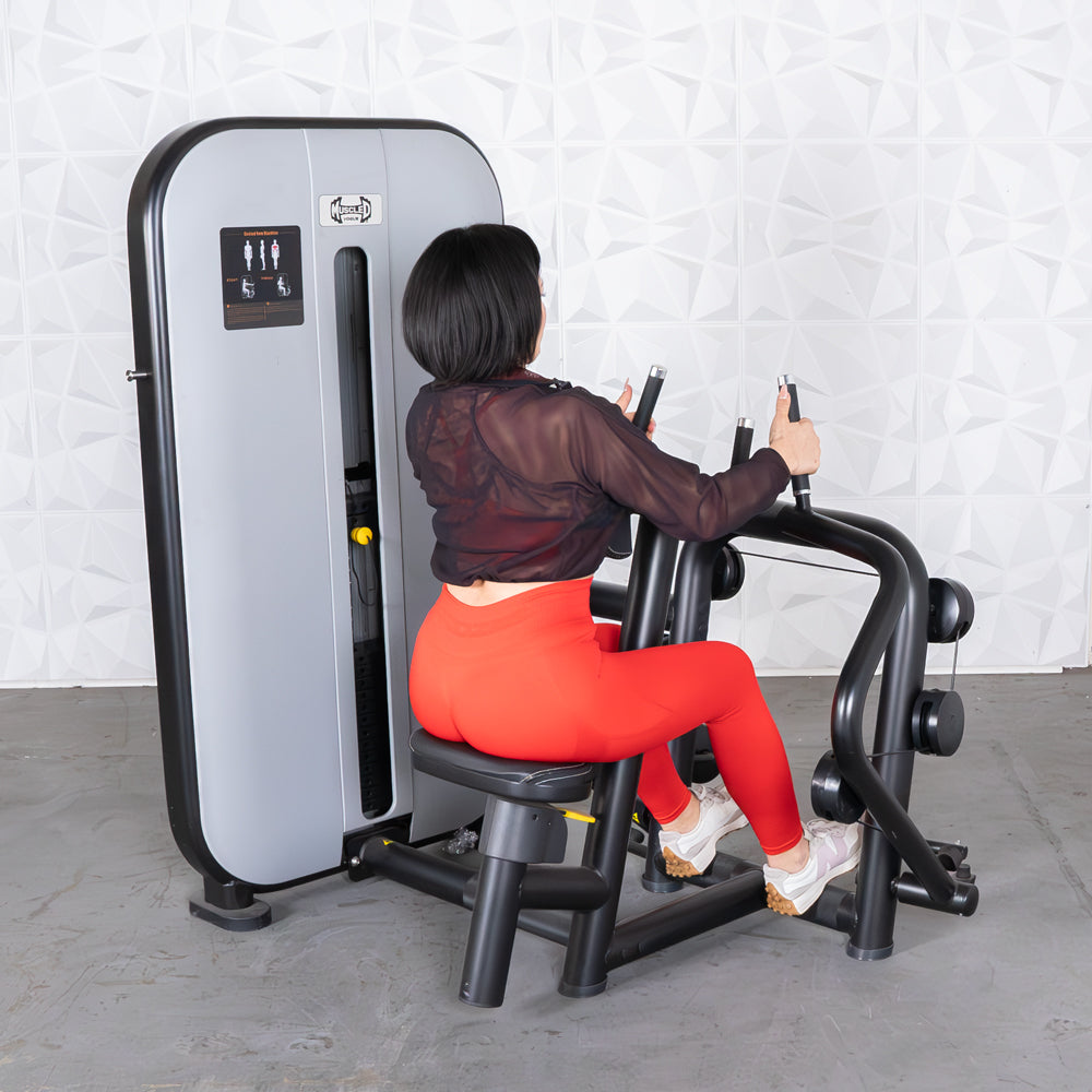 Muscle D Fitness - Vogue Seated Row - Adjustable Seat - Pin Selectorized - Lat Workout