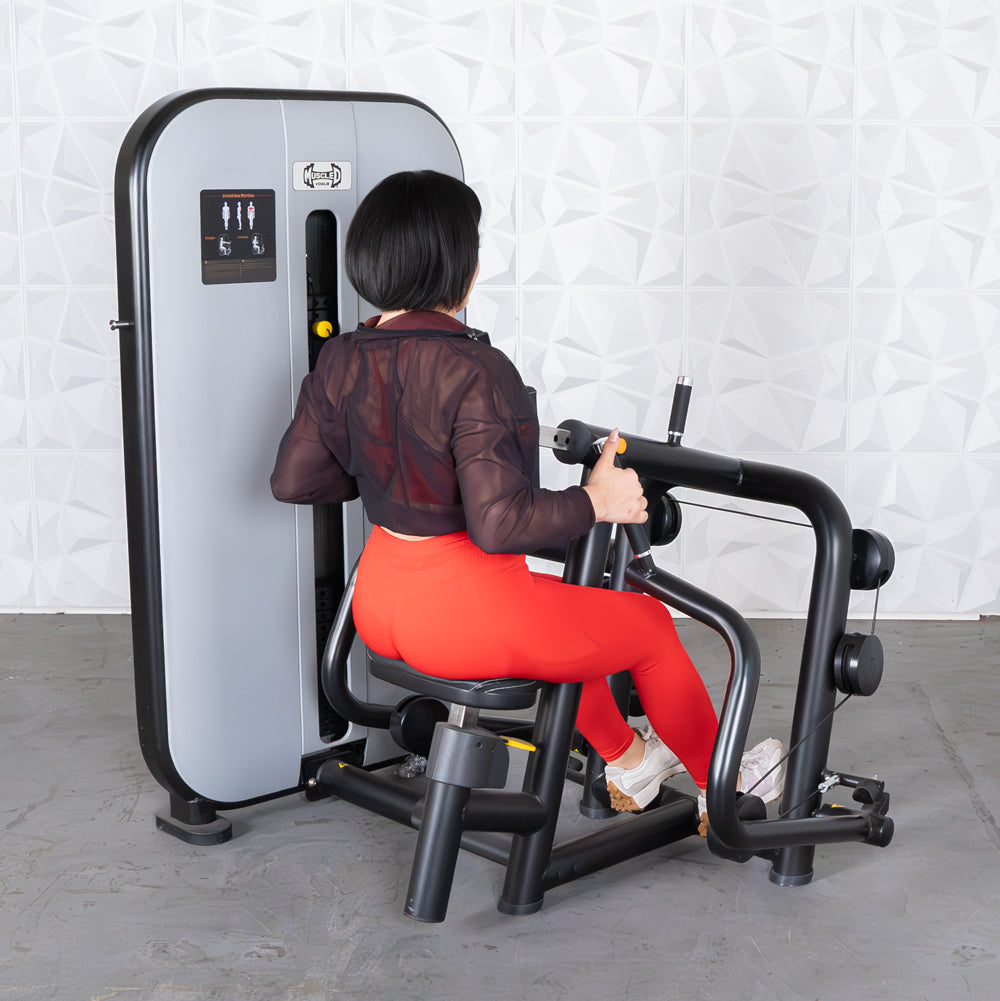 Muscle D Fitness - Vogue Seated Row - Adjustable Seat - Pin Selectorized - Lat Workout