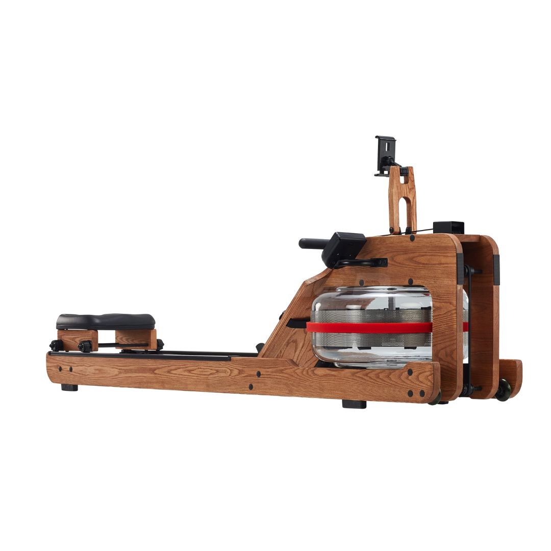 Muscle D Fitness - Water Rower - Wooden Seated Adjustable Water Rower