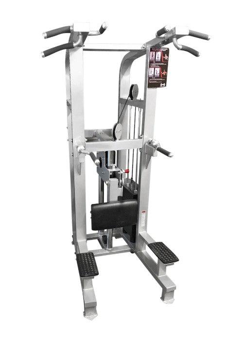 Muscle D Fitness - Dual Function Assisted Chin-Dip Combo - Adjustable - Plate Selectorized