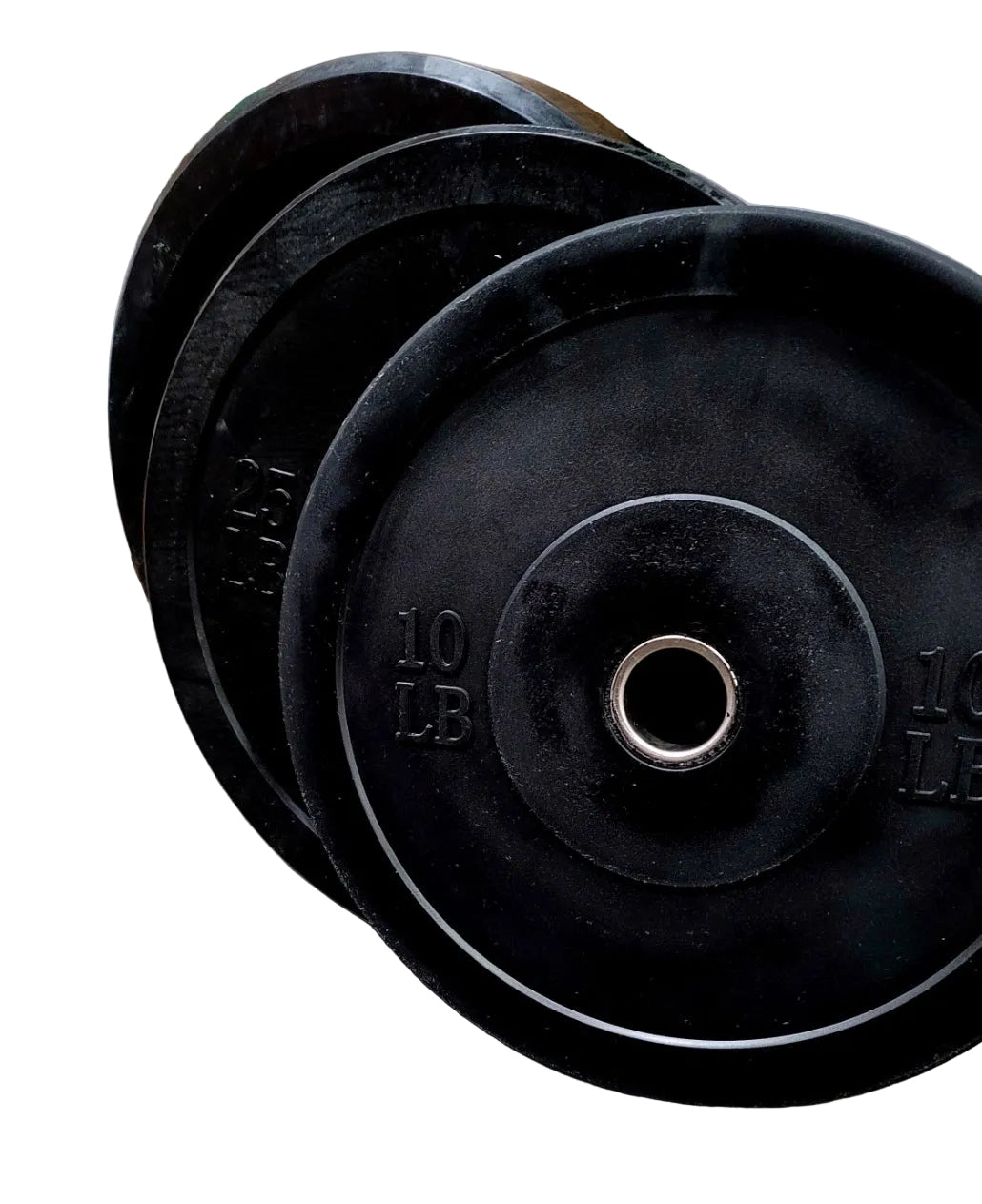 Muscle D Fitness - Classic Bumper Plates with Steel Center Hub per Pair - Virgin Rubber