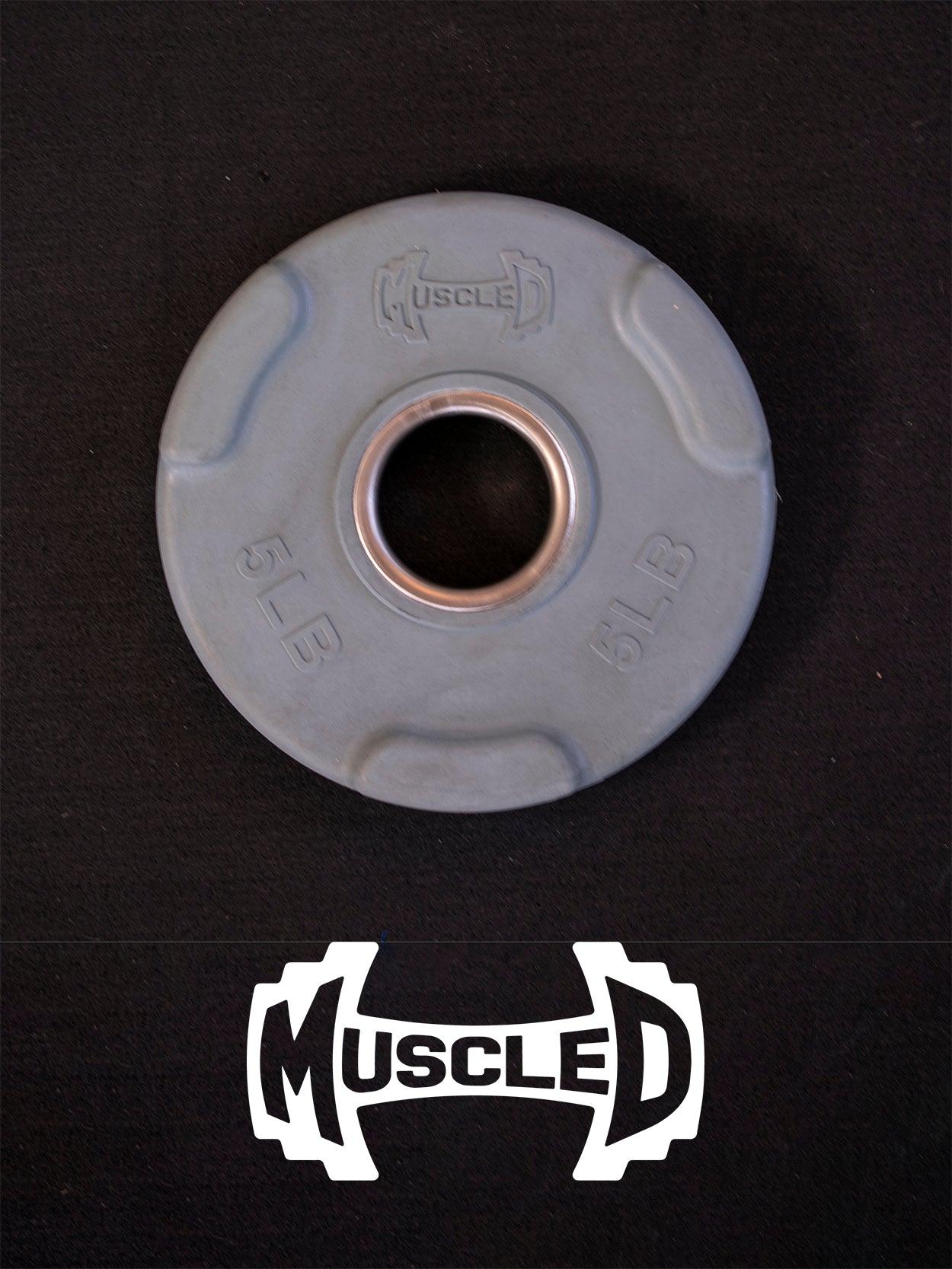 Muscle D Fitness - RUBBER COATED COLORED OLYMPIC PLATES: Rubber Plates, per Pair - Weights Pairs