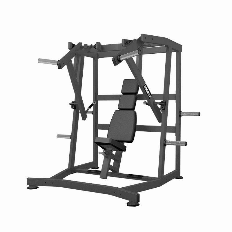 Muscle D Fitness - Excel Iso-Lateral Wide Chest Press - Plate Load Bench Press - Gas Shock Assisted Seat Adjustment - Plate Storage Pegs