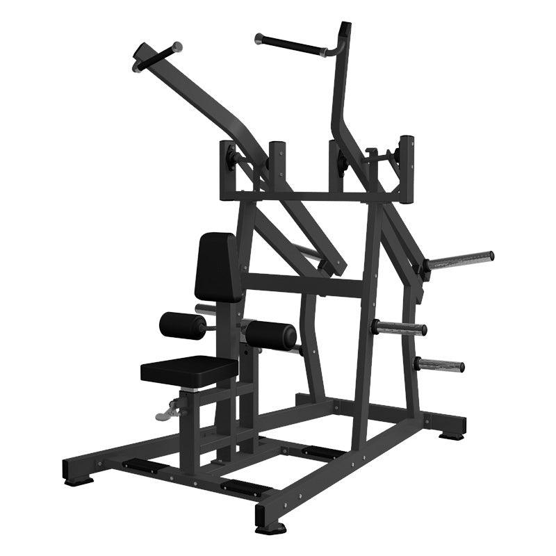 Muscle D Fitness - Excel Iso-Lateral Wide Pulldown - Plate Load Lat Pulldown - Piston Assisted Seat Adjustment - Plate Storage Pegs