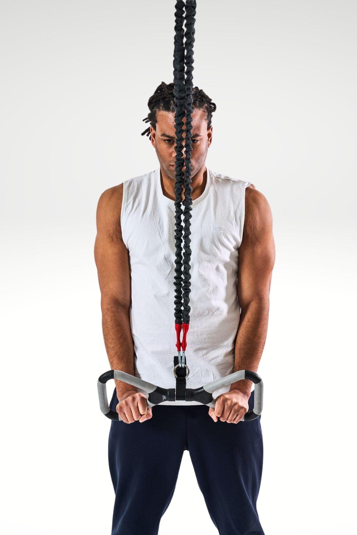 Muscle D Fitness - TGrip MAXX Bar - Multi-Grip - Cable Attachment - Resistance Band Attachment