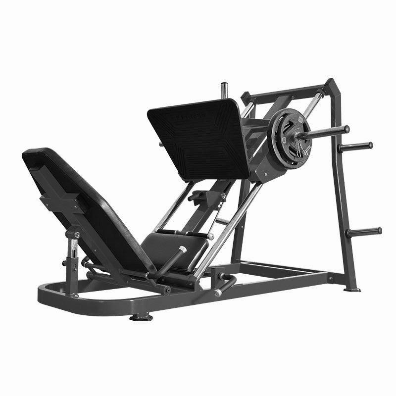 Muscle D Fitness - Excel Roller Bearing Leg Press - Plate Load Leg Press - Weight Storage Pegs - Adjustable Back Pad