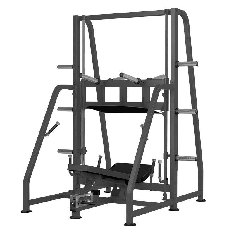 Muscle D Fitness - Excel Vertical Leg Press - Plate Load Leg Press - Adjustabe Back Pad - Weight Storage Pegs - Safety stops
