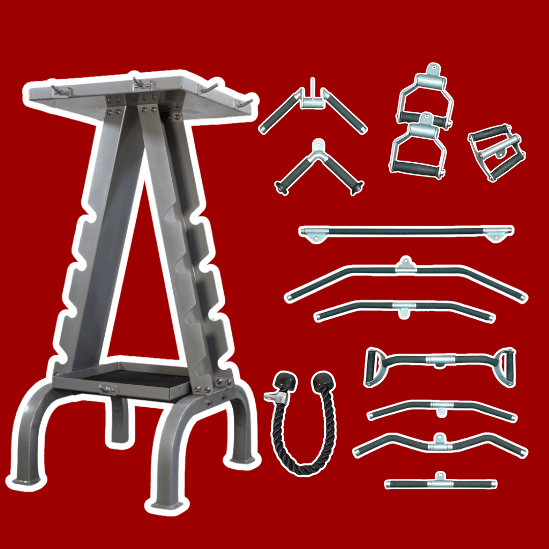 Muscle D Fitness - Complete Cable Attachment and Storage Kit - #1