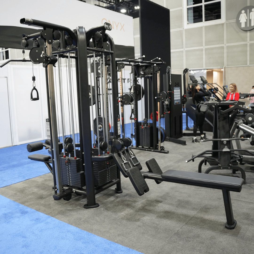 Muscle D Fitness - 4 Stack Megatron Deluxe Jungle Gym - Commercial Lat Pull, Low Row, Adj. Hi/Low Pulleys