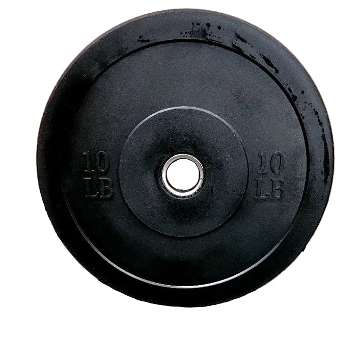 Muscle D Fitness - Classic Bumper Plates with Steel Center Hub per Pair - Virgin Rubber