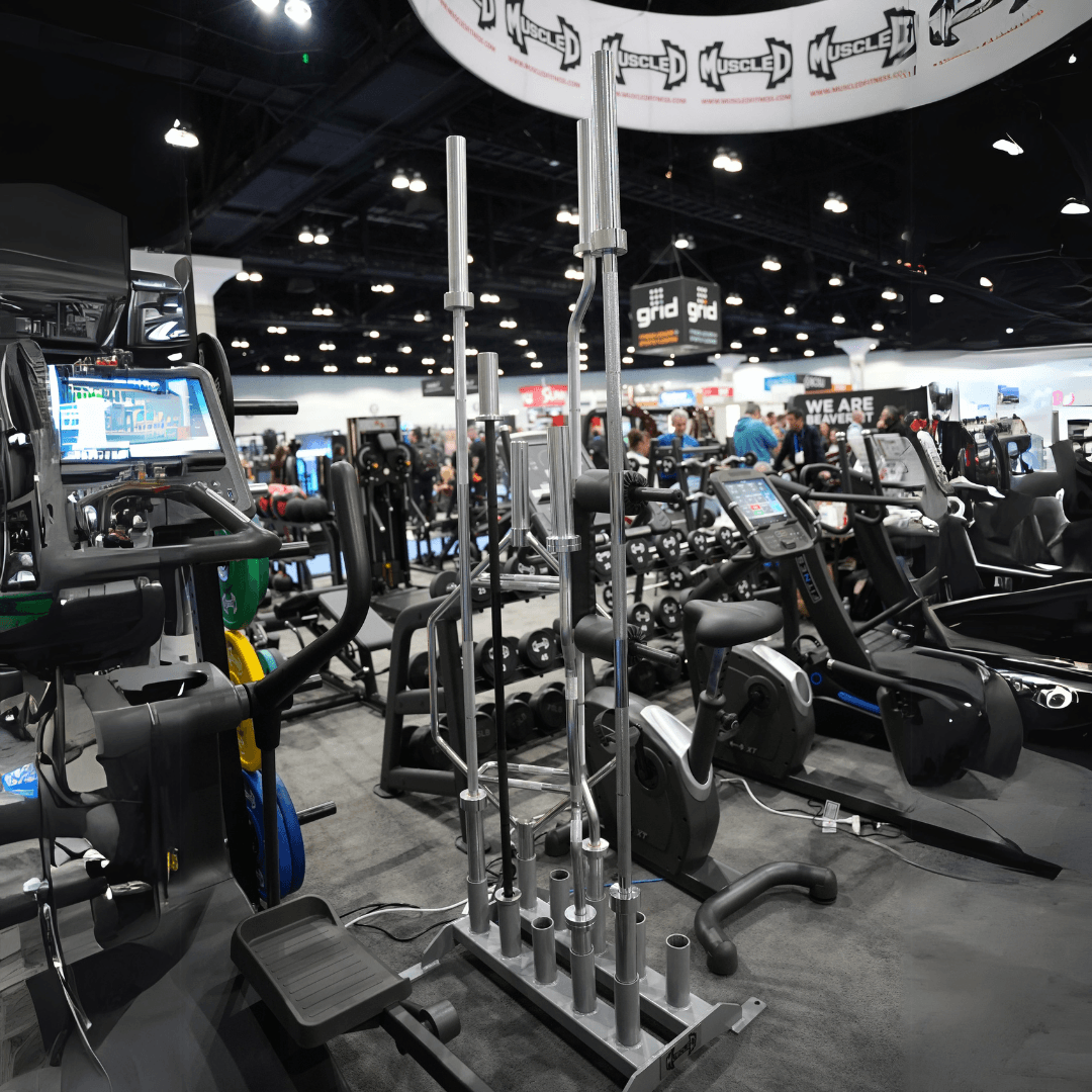 Muscle D Fitness - Vertical Olympic Bar Rack - 10 Bar - Sturdy Vertical Olympic Bar Holder