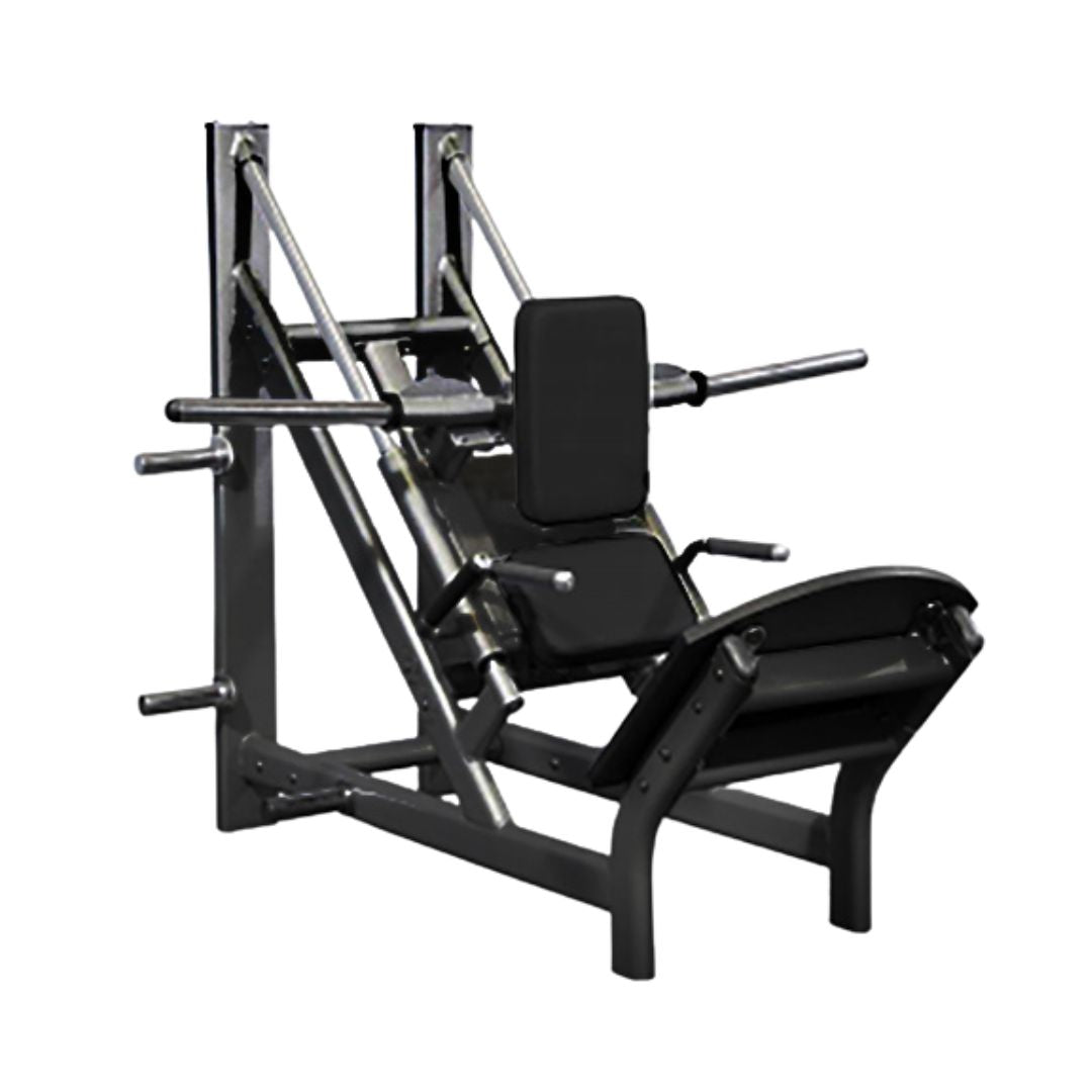 Muscle D Fitness - 45 Degree Linear Calf Hack Machine - Integrated Storage