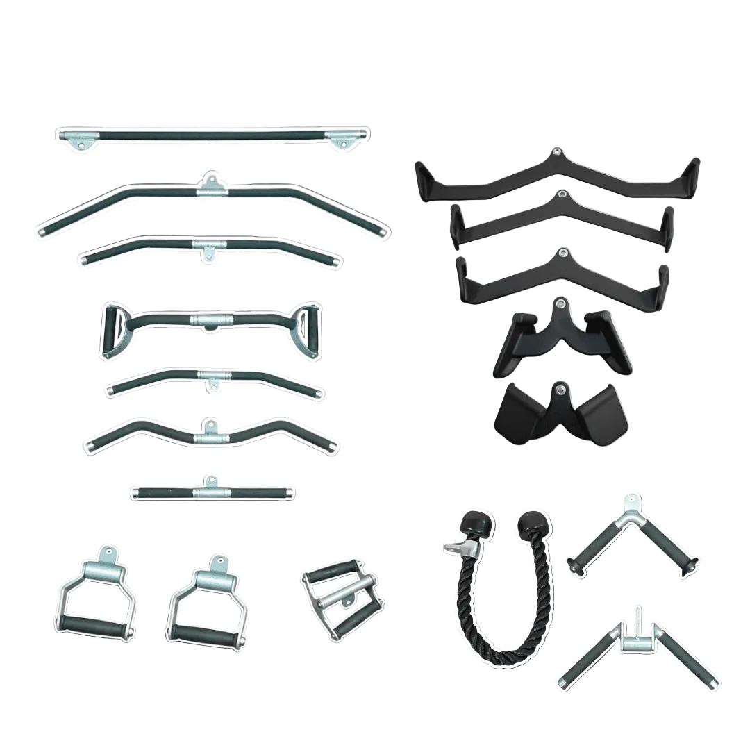 Muscle D Fitness - Ultimate Cable Attachment Kit - Cable Attachment Kit #5 - Lat Bar Double Handle Kit