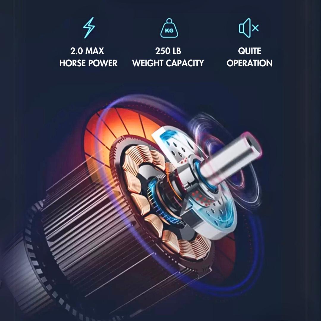 Muscle D Fitness - Light Commercial Folding Treadmill - LED Display - Heart Rate Monitor - Safety Clip