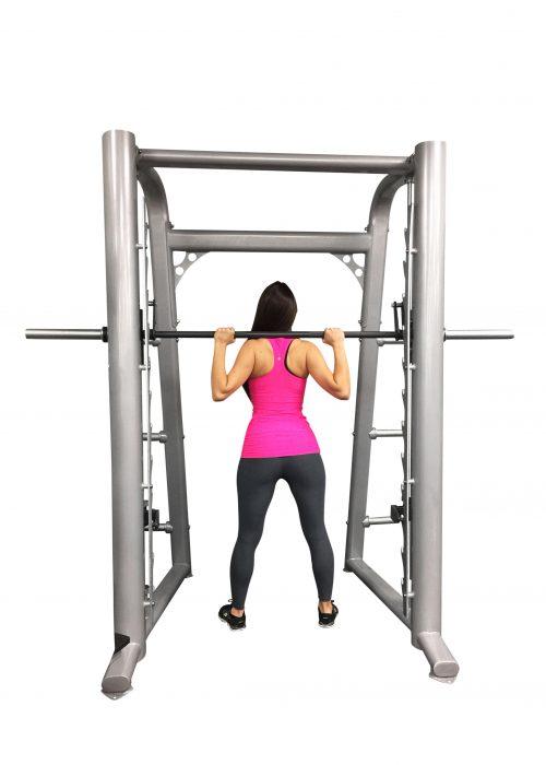 Muscle D Fitness - Smith Machine(85", 93") - Commercial Grade Smith Machine Plate Storage Black Silver