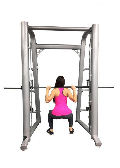 Muscle D Fitness - Smith Machine(85", 93") - Commercial Grade Smith Machine Plate Storage Black Silver