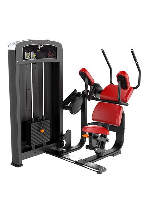 Muscle D Fitness - Elite Selectorized Ab Crunch Machine - Commercial Grade - Adjustable Seat - Pin Selectorized - Abdominal Workout