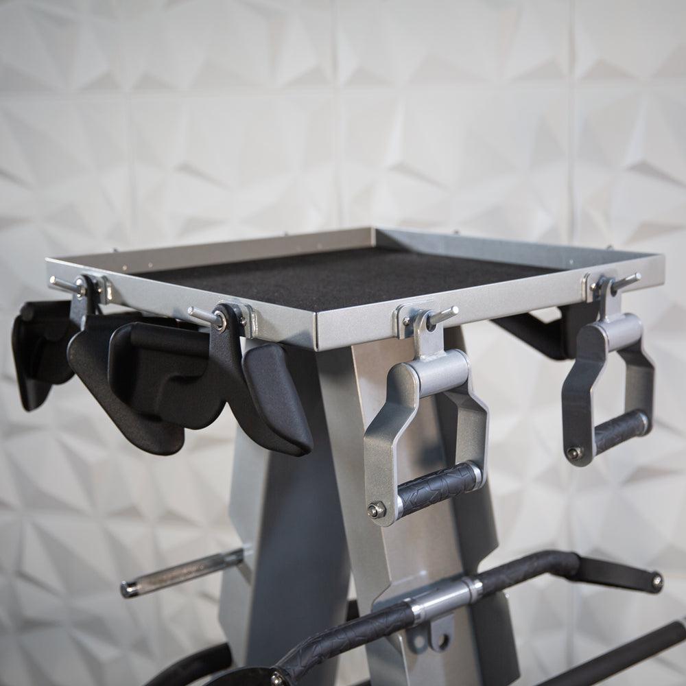 Muscle D Fitness - Accessory Rack - Sturdy Cable Attachment Storage (Rack Only)