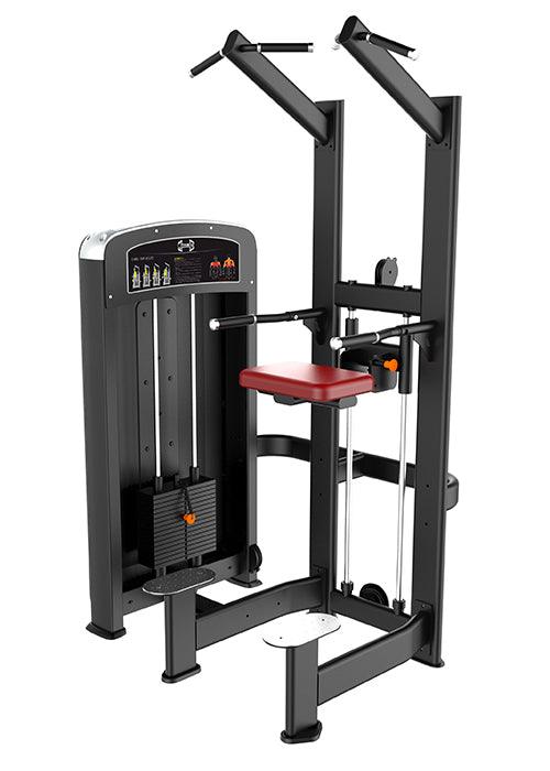 Muscle D Fitness - Elite Selectorized Assisted Chin/Dip - Commercial Grade - Adjustable - Pin Selectorized - Back & Shoulder Combo Machine