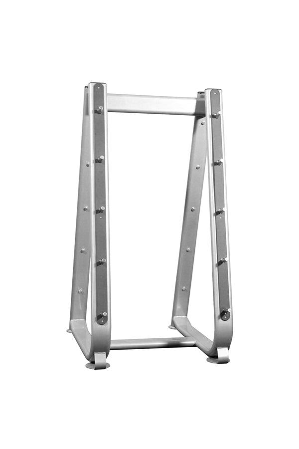 Muscle D Fitness - Elite Fixed Barbell Rack - Commercial Storage - Silver