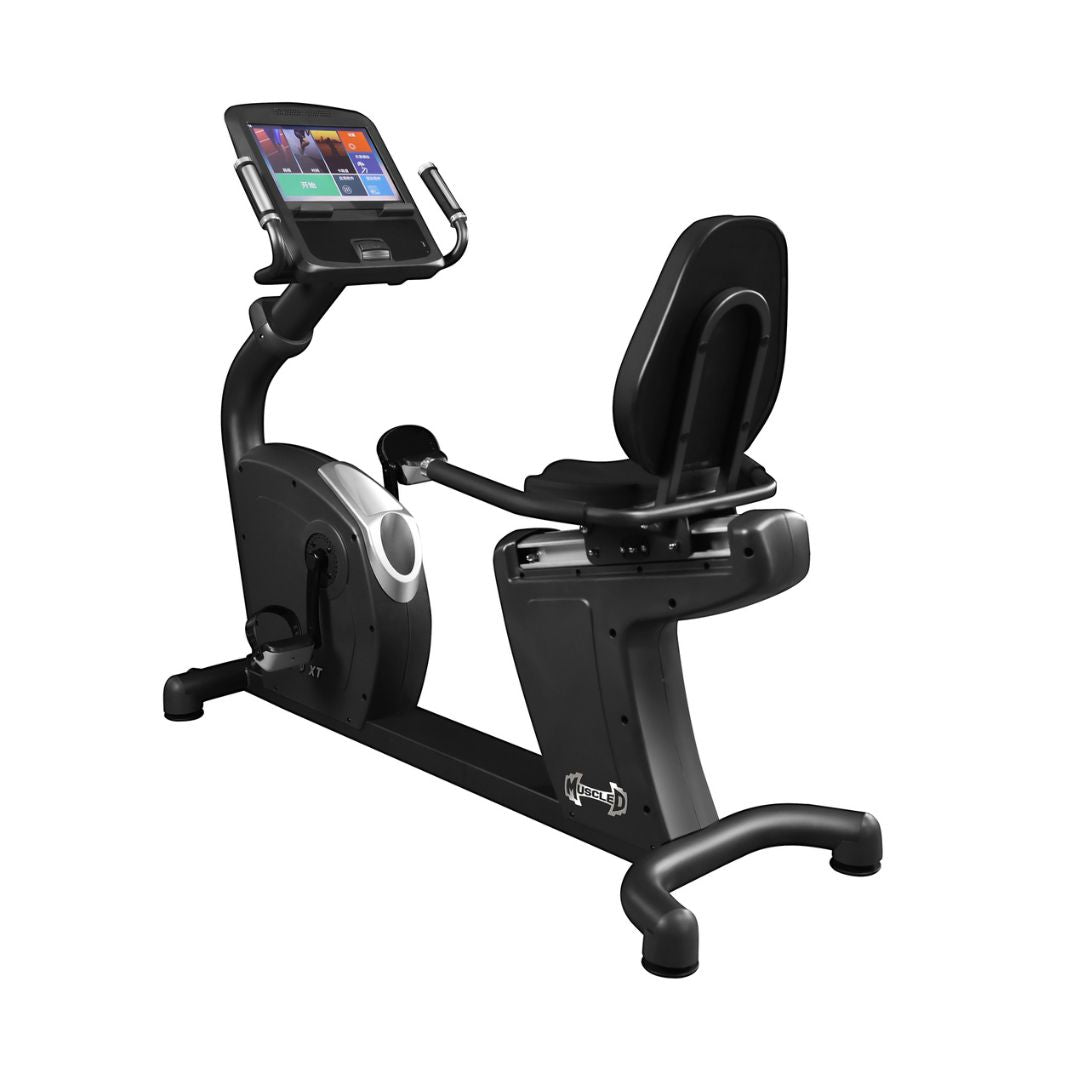 Muscle D Fitness - Commercial Recumbent Bike - Touch Screen - Adjustable Seated Cardio