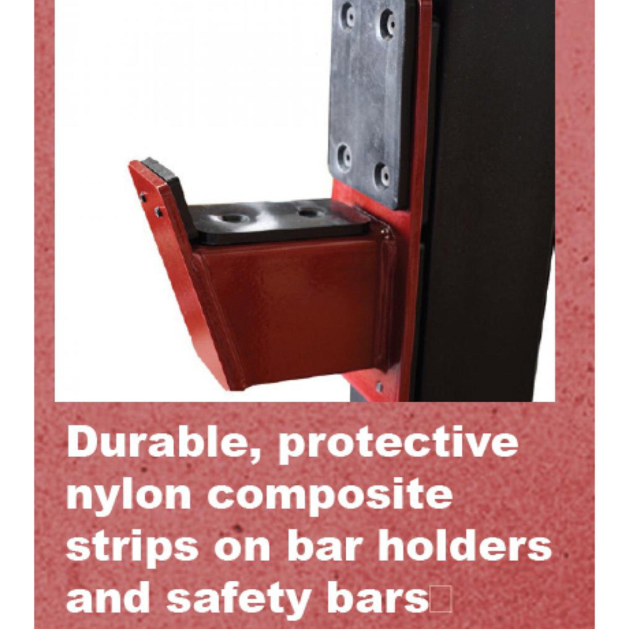 Muscle D Fitness - Compact Half Cage Complete Weight Kit - Storage Squat Rack Adjustable - Dip Handles