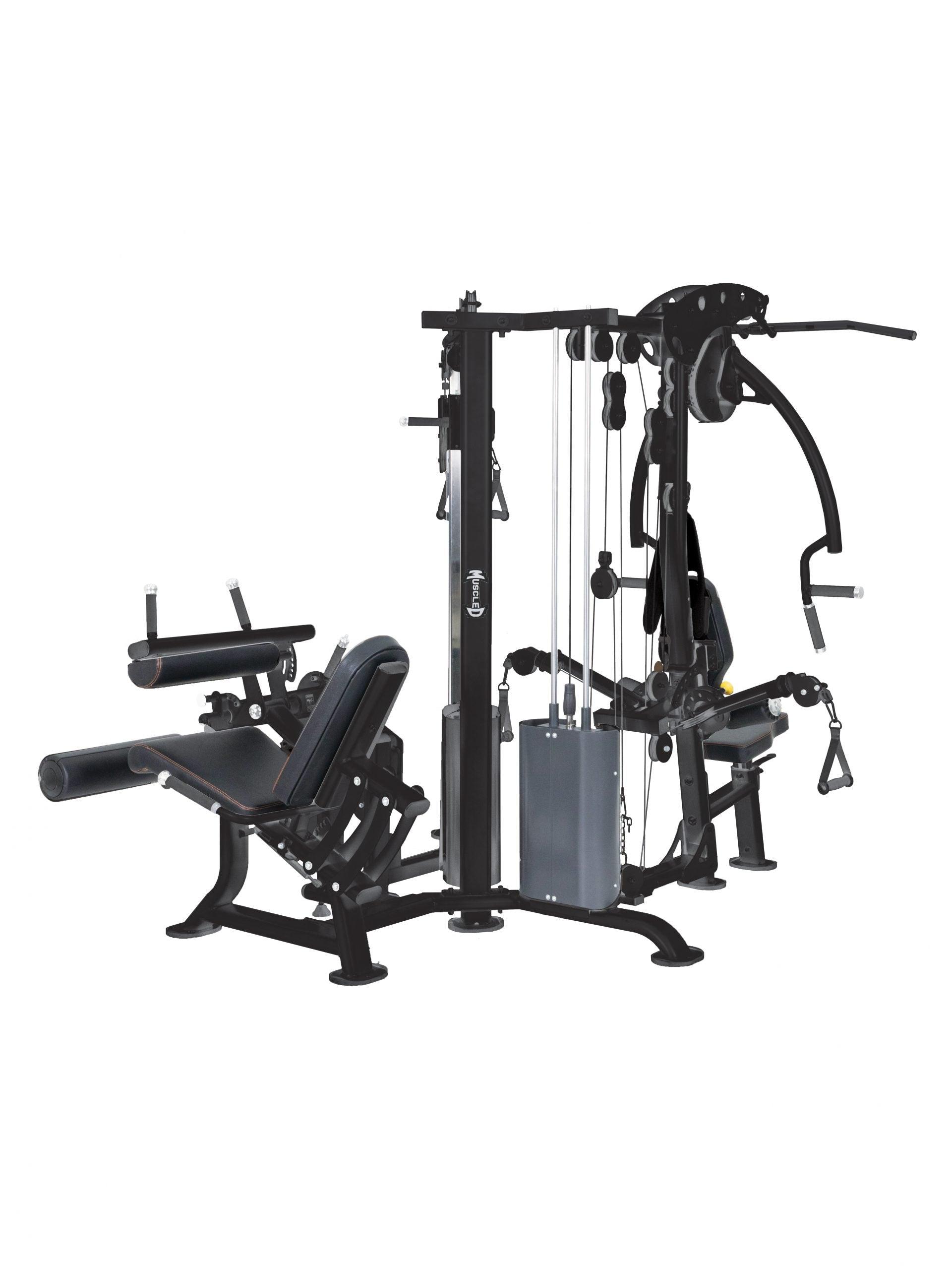 Muscle D Fitness - Megatron Corner Gym - Leg Extension/Leg Curl - Cable Fly - Functional Column - Chest Press - Seated Row - Lat Pulldown