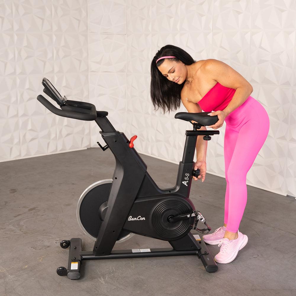 Muscle D Fitness - Home Upright Bike - Exercise Bike - Adjustable Seat and Handle Bars
