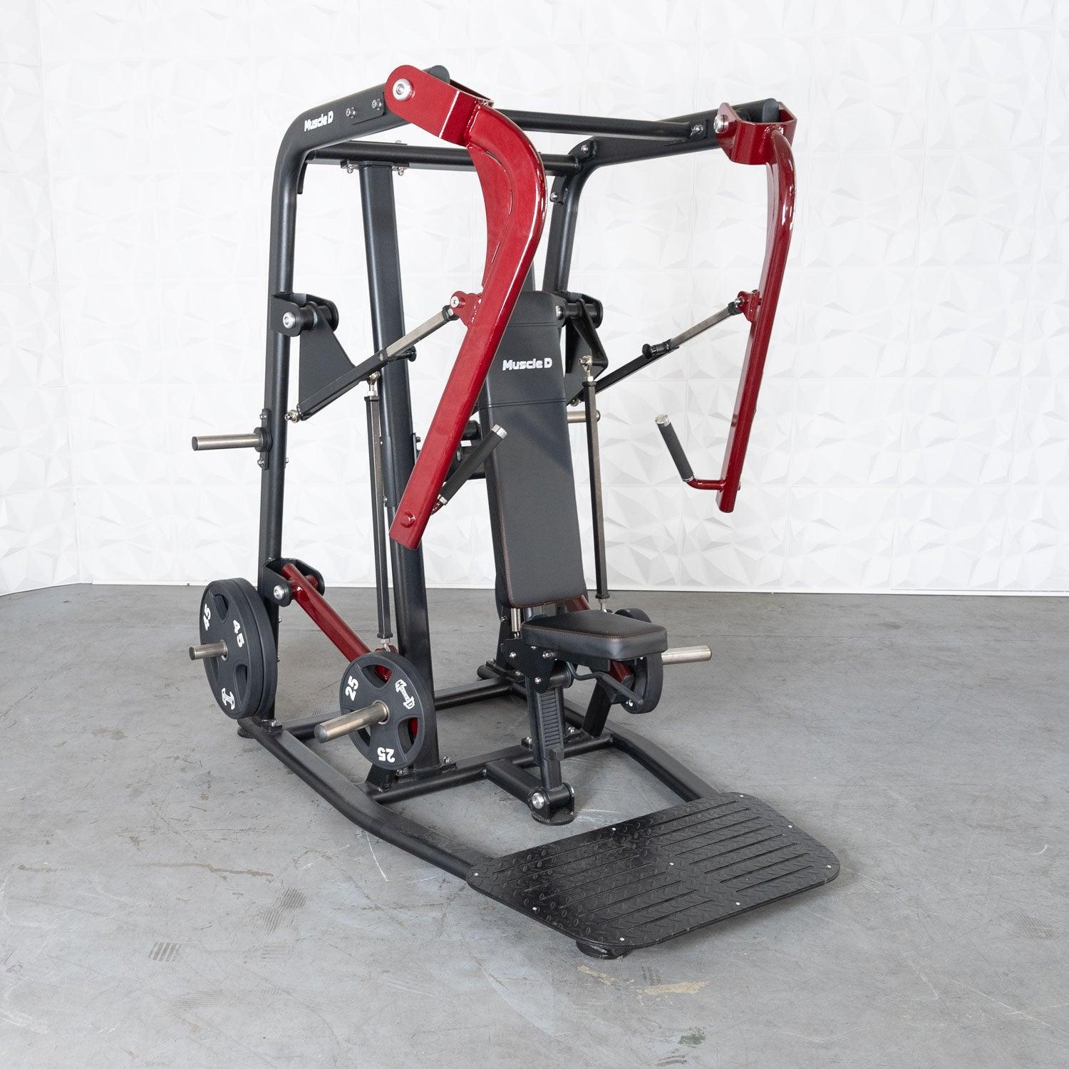 Muscle D Fitness - Pro Strength Wide Chest Press - Premium Adjustable Plate Loaded Bench Press