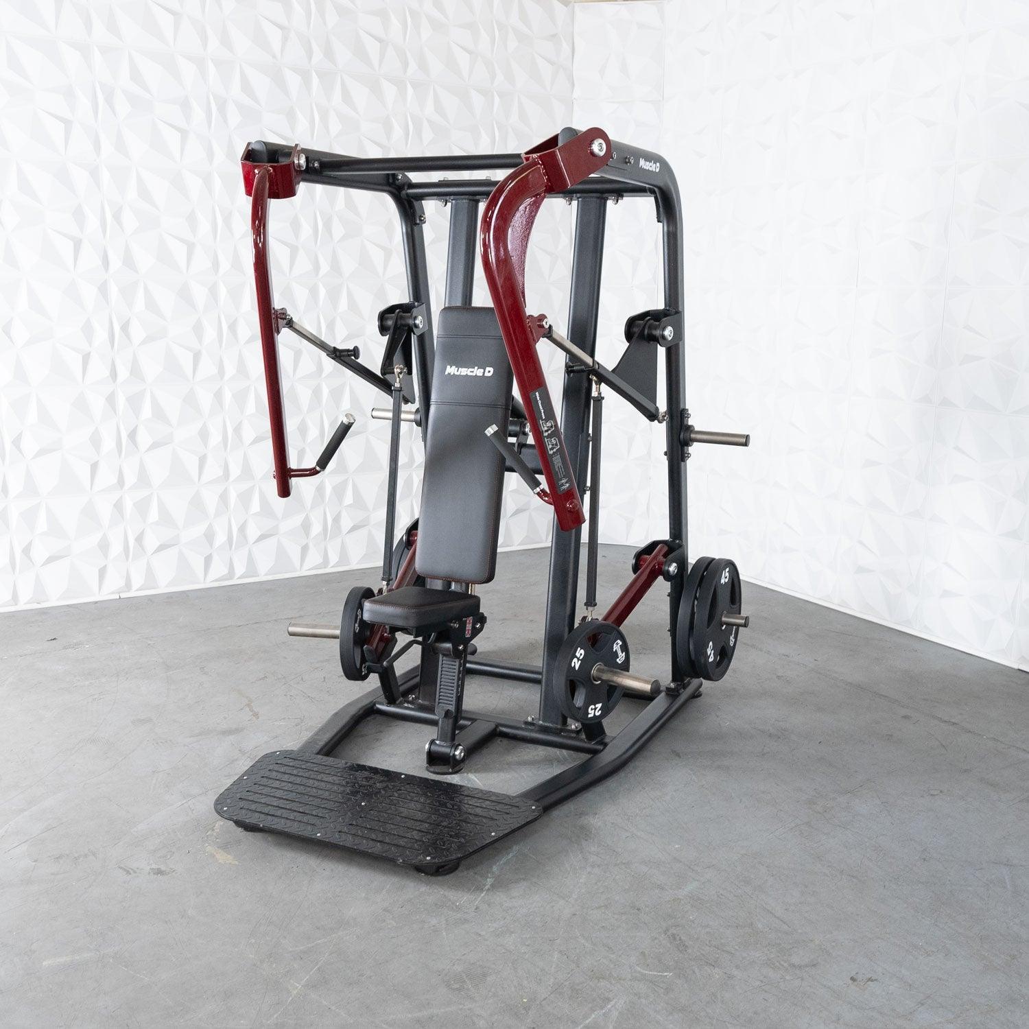 Muscle D Fitness - Pro Strength Wide Chest Press - Premium Adjustable Plate Loaded Bench Press