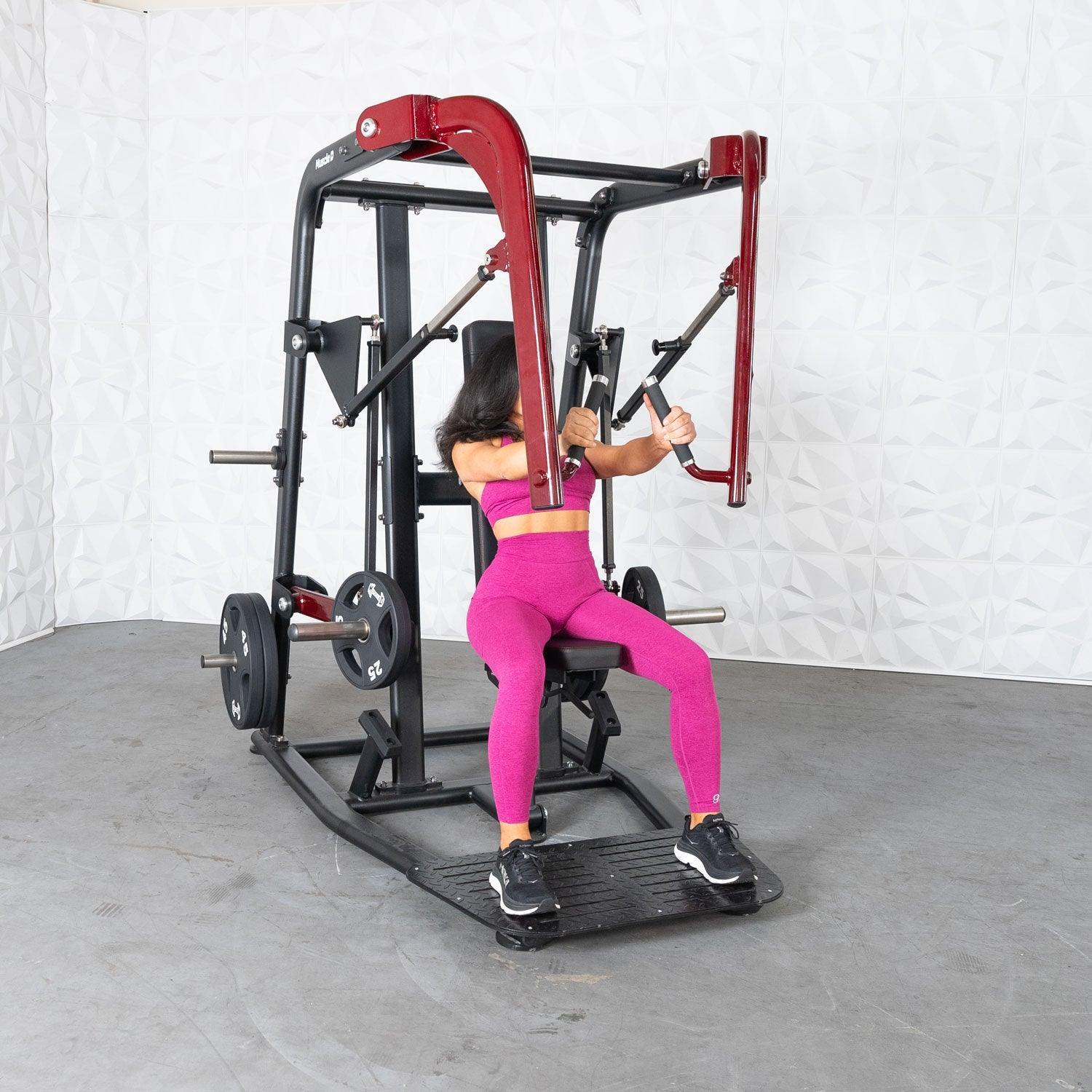 Muscle D Fitness - Pro Strength Wide Chest Press - Premium Adjustable Plate Loaded Bench Press