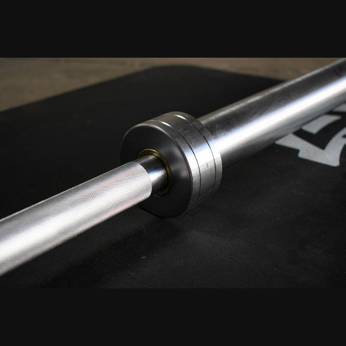 Muscle D Fitness - 7' Hard Chrome Triple Bearing Olympic Bar - Precision Performance Grade Knurling