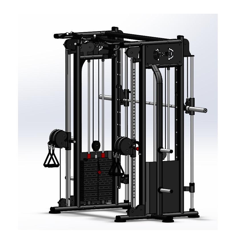Muscle D Fitness - Dual Adjustable Pulley Smith Combo – Full Body Trainer