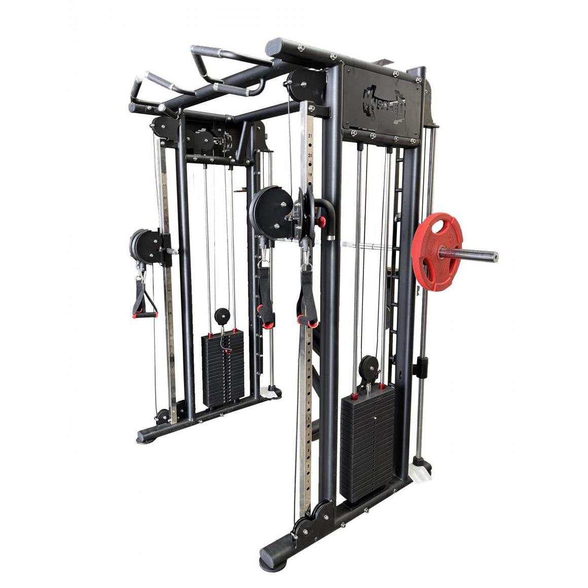 Muscle D Fitness - Dual Adjustable Pulley Smith Combo – Full Body Trainer