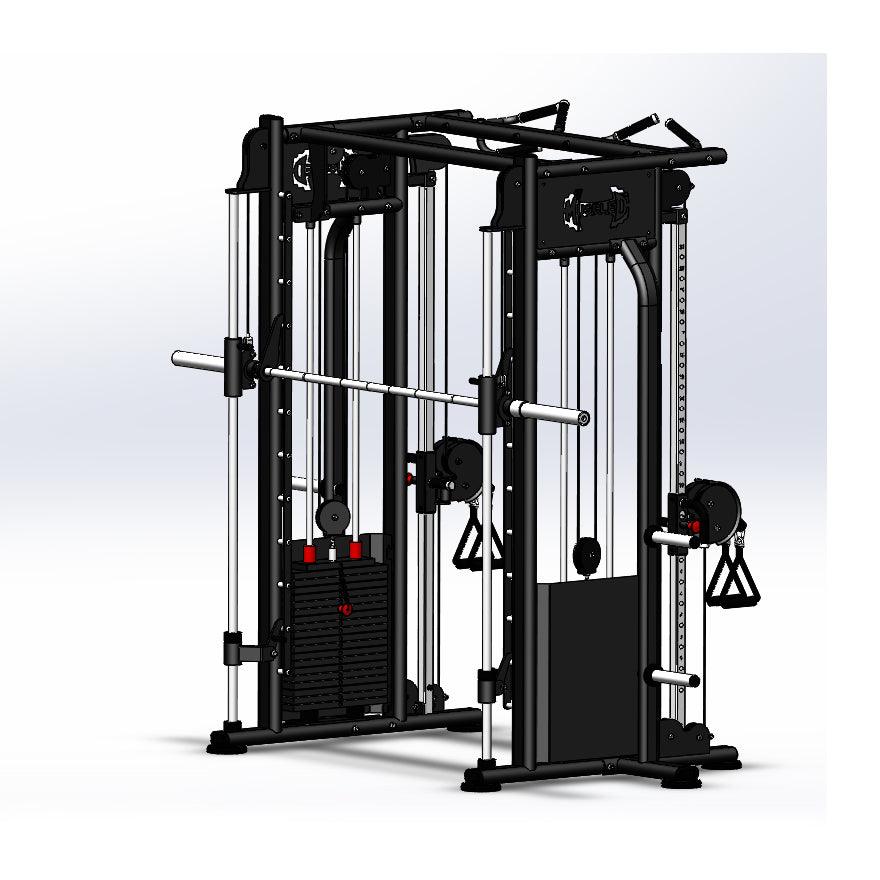 Muscle D Fitness - Dual Adjustable Pulley Smith Combo – Full Body Trainer