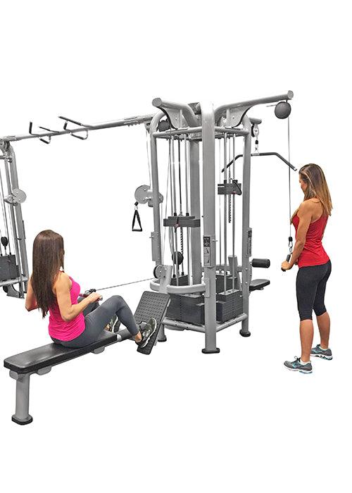 Muscle D Fitness - 5 Stack Megatron Deluxe Jungle Gym 3 Colors - Commercial-Grade , Lat Pull, Low Row, Functional Column