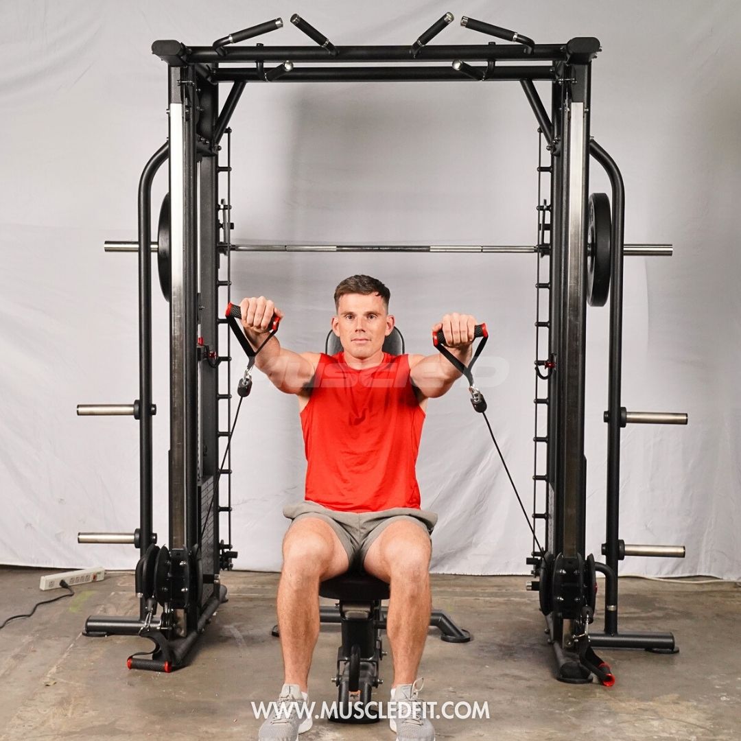 Muscle D Fitness - Dual Adjustable Pulley Smith Combo – Full Body Trainer