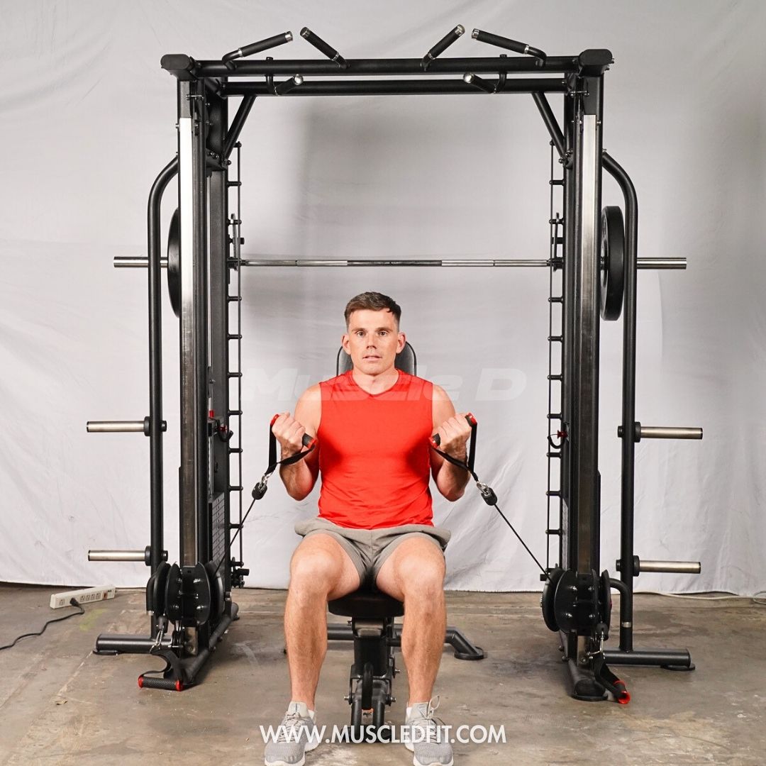 Muscle D Fitness - Dual Adjustable Pulley Smith Combo – Full Body Trainer