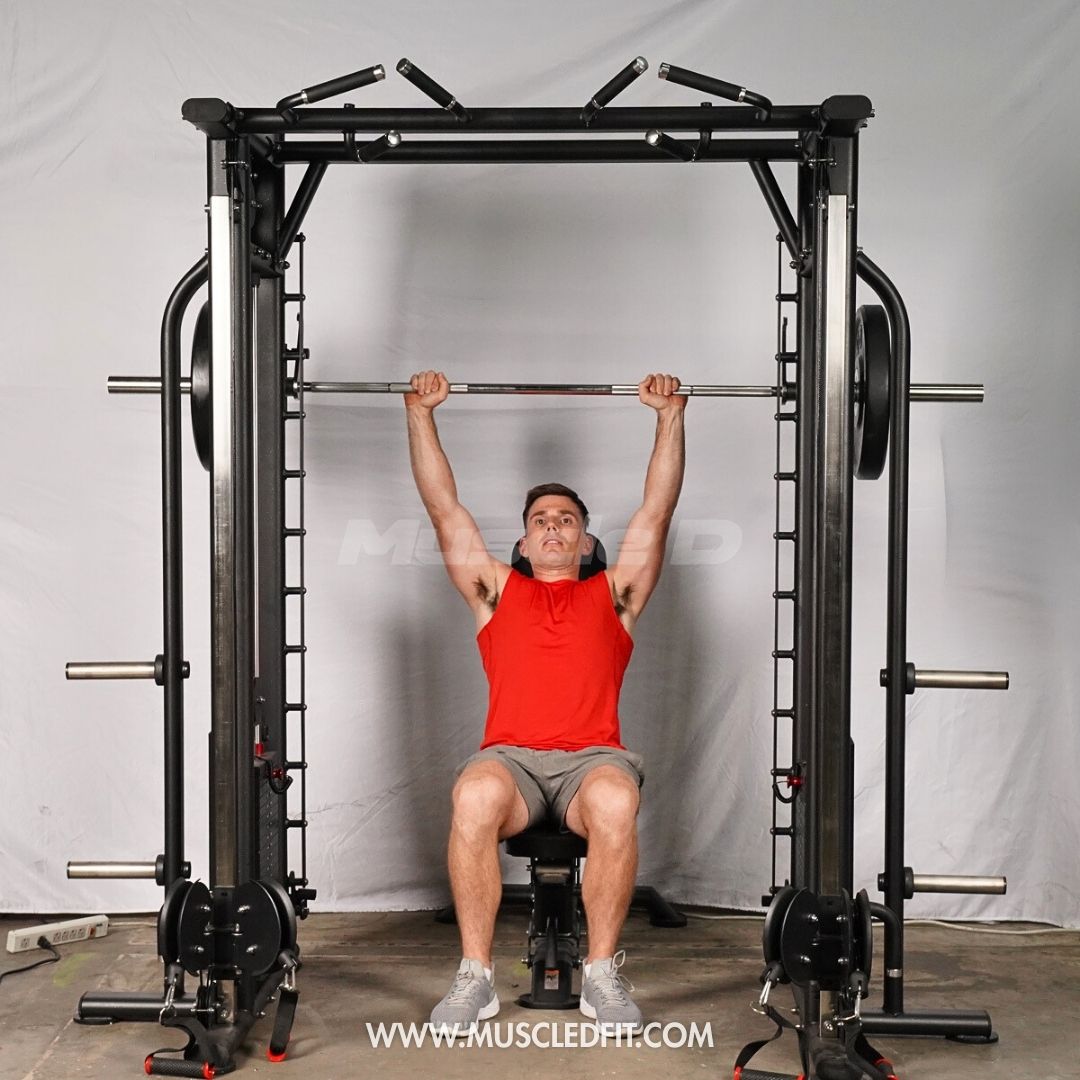 Muscle D Fitness - Dual Adjustable Pulley Smith Combo – Full Body Trainer