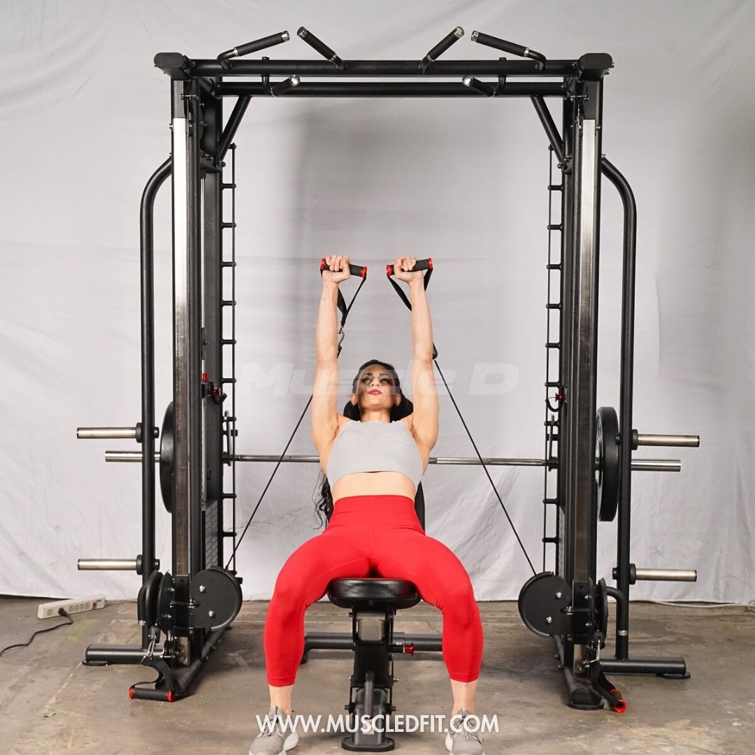 Muscle D Fitness - Dual Adjustable Pulley Smith Combo – Full Body Trainer