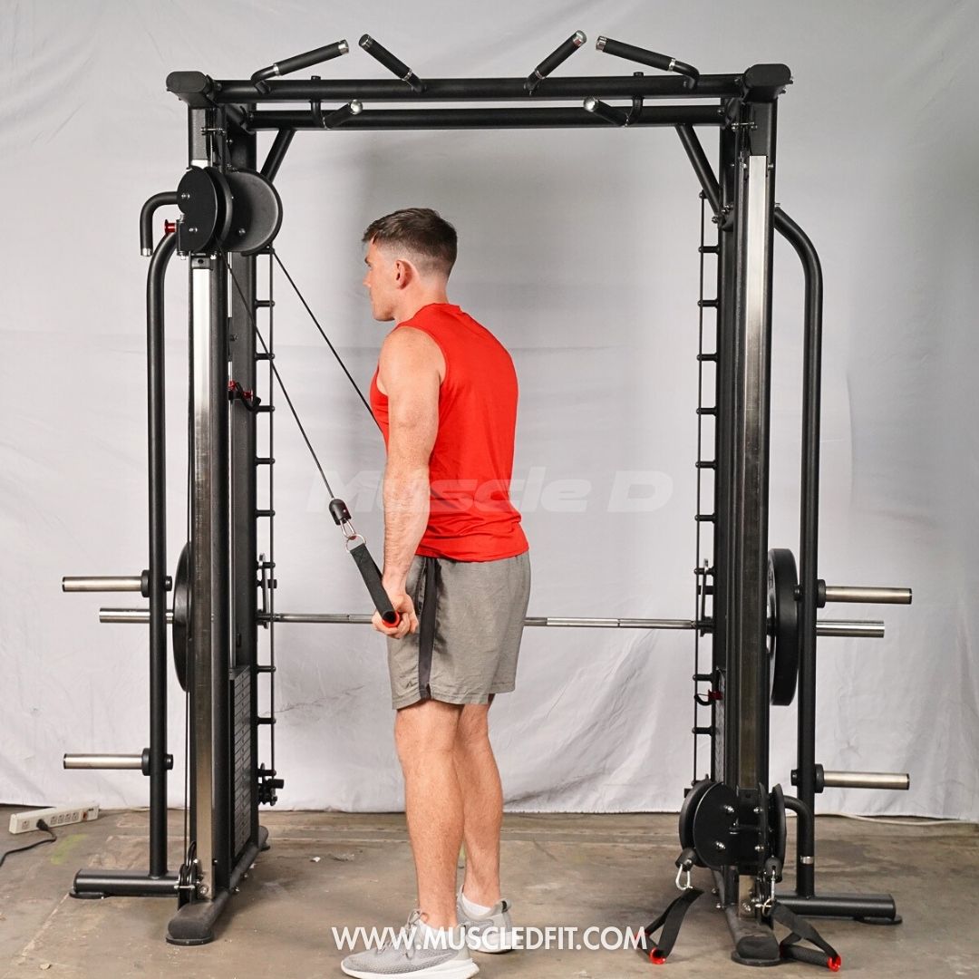 Muscle D Fitness - Dual Adjustable Pulley Smith Combo – Full Body Trainer