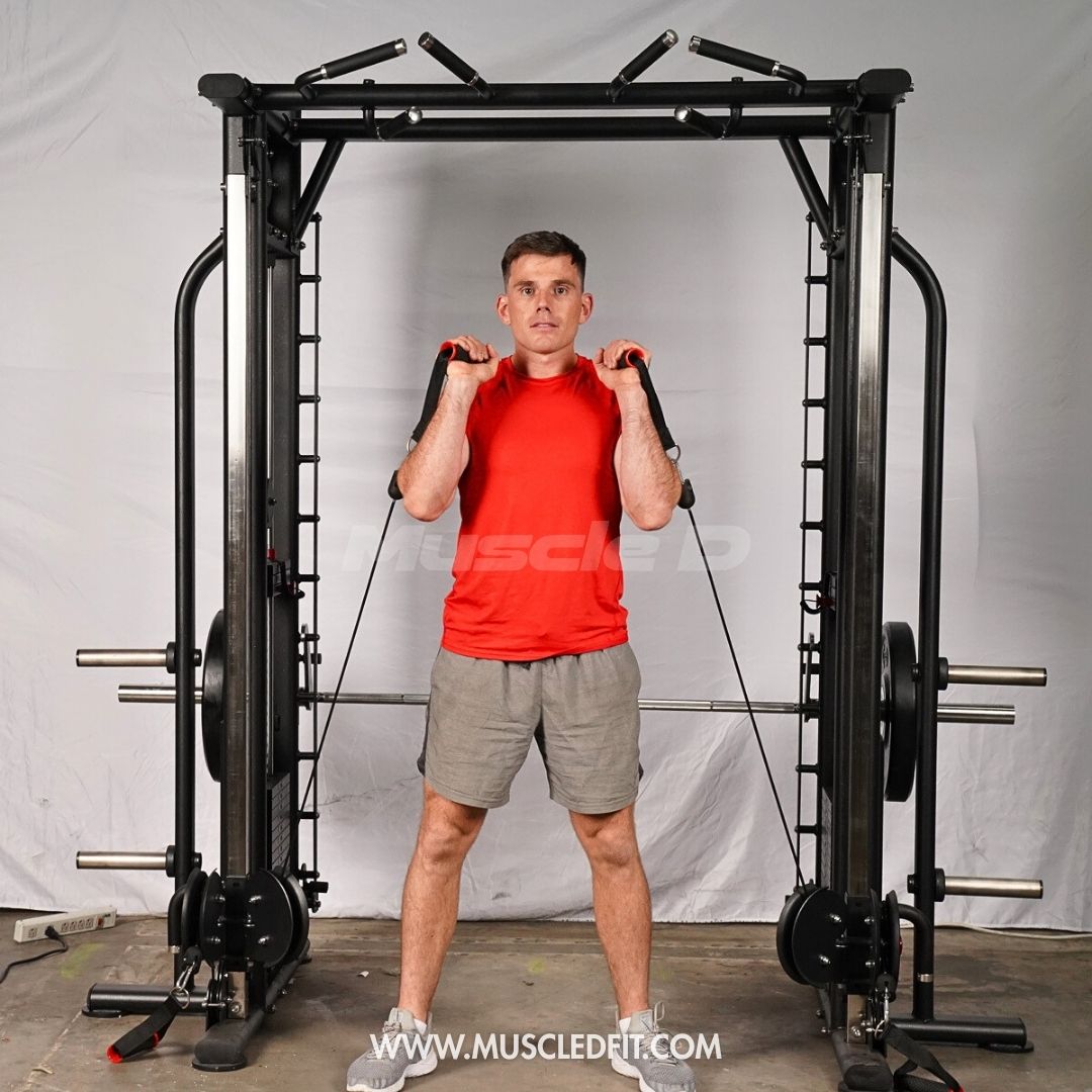 Muscle D Fitness - Dual Adjustable Pulley Smith Combo – Full Body Trainer