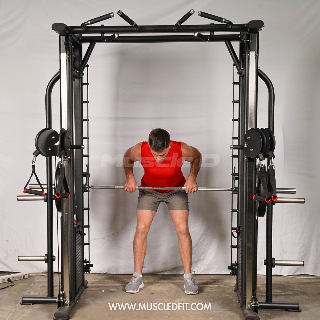 Muscle D Fitness - Dual Adjustable Pulley Smith Combo – Full Body Trainer