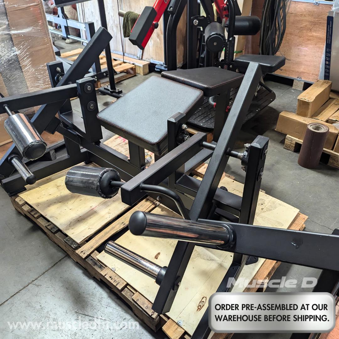 Muscle D Fitness - Excel Iso-Lateral Leg Curl - Plate Load Hamstring Curl Machine