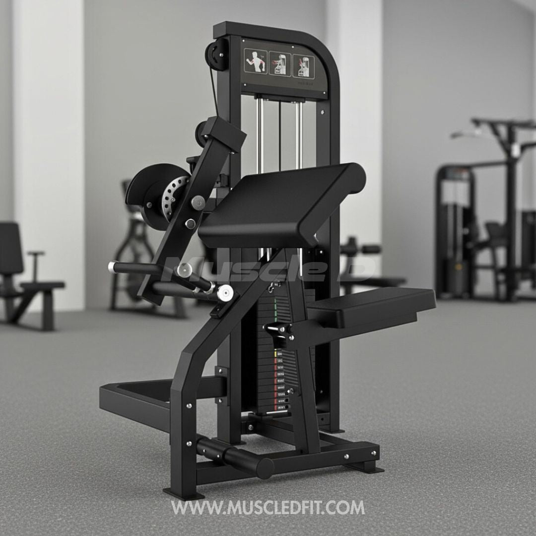 Muscle D Fitness - Excel Biceps/Triceps Combo - Selectorized Arm Machine - Adjustable Seat